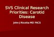 SVS Clinical Research Priorities: Carotid Disease John J Ricotta MD FACS