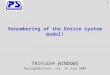 Renumbering of the Entire system model! TRIFLEX® WINDOWS PipingSolutions, Inc. 16 July 2004 1