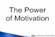What is Motivation? Internal External Achievement Affiliation Power Volunteer Motivators
