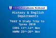 History & English Departments Year 9 Study Trip to Ypres 2010 CORS 11 th -12 th Nov HAMW 25 th -26 th Nov