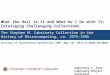 What the Hell is It and What Do I Do with It: Cataloging Challenging Collections The Stephen M. Cabrinety Collection in the History of Microcomputing,