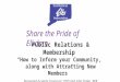 Share the Pride of Elkdom Public Relations & Membership “How to Inform your Community, along with Attracting New Members” Presented by Andy Caporossi,