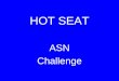 HOT SEAT ASN Challenge. SCORING 1 st team finished 3 pts 2 nd team finished 2 pts additional teams 1 pt incorrect answer -1 pt talking -3 pts