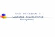 Unit 30:Chapter 3 Customer Relationship Management