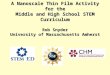 A Nanoscale Thin Film Activity for the Middle and High School STEM Curriculum Rob Snyder University of Massachusetts Amherst