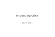 Impending Crisis 1854-1861. A. Literary Influence 1.Harriet Beecher Stowe a.Uncle Tom’s Cabin (1852) b.Written in reaction to passage of Fugitive Slave