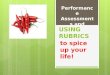 USING RUBRICS to spice up your life! Performance Assessments and