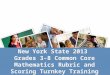 New York State 2013 Grades 3-8 Common Core Mathematics Rubric and Scoring Turnkey Training
