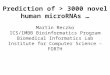 Prediction of > 3000 novel human microRNAs … Martin Reczko ICS/IMBB Bioinformatics Program Biomedical Informatics Lab Institute for Computer Science –