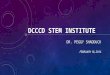 DCCCD STEM INSTITUTE DR. PEGGY SHADDUCK FEBRUARY 18, 2014