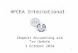 1 AFCEA International Chapter Accounting and Tax Update 3 October 2014