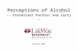 Perceptions of Alcohol -- Protestant Pastors and Laity -- Spring 2007