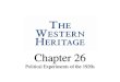 Chapter 26 Political Experiments of the 1920s Chapter 26 Political Experiments of the 1920s
