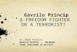 Gavrilo Princip A FREEDOM FIGHTER OR A TERRORIST? BY: AMBER MCKENZIE GAVRILO PRINCIP --- ARCHDUKE FRANZ FERDINAND OF AUSTRIA