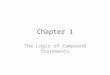 Chapter 1 The Logic of Compound Statements. Section 1.3 Valid & Invalid Arguments