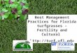 Best Management Practices for Florida turfgrasses – Fertility and Cultural 