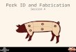 Pork ID and Fabrication Session 4. Today’s Agenda Quiz Review - Finfish Pork 1.Definition 2.Breeds and Primals: an Introduction to the NAMP Standards