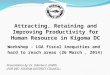 Attracting, Retaining and Improving Productivity for Human Resource in Kigoma DC Workshop - LGA fiscal inequities and hard to reach areas (26 March, 2014)