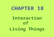 CHAPTER 18 Interaction of Living Things Everything is Connected An alligator drifts in a weedy Florida river, watching a long, thin fish called a gar
