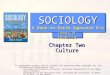 SOCIOLOGY A Down-to-Earth Approach 8/e SOCIOLOGY Chapter Two Culture This multimedia product and its contents are protected under copyright law. The following