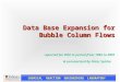 CHEMICAL REACTION ENGINEERING LABORATORY Data Base Expansion for Bubble Column Flows Data Base Expansion for Bubble Column Flows reported for DOE in period