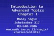 Introduction to Advanced Topics Chapter 1 Mooly Sagiv Schrierber 317 03-640-7606 sagiv/courses/acd.html