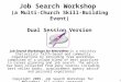 1 Job Search Workshop (a Multi-Church Skill-Building Event) Dual Session Version Job Search Workshops for MetroWest is a ministry that assists faith-based