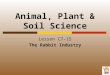 Animal, Plant & Soil Science Lesson C7-15 The Rabbit Industry