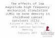The effects of low magnitude high frequency mechanical stimulation (LMS) on bone density in childhood cancer survivors (CCS). Kirsten K. Ness, PT, PhD