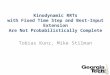Kinodynamic RRTs with Fixed Time Step and Best-Input Extension Are Not Probabilistically Complete Tobias Kunz, Mike Stilman