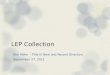 LEP Collection Kim Miller – Title III New and Recent Directors September 27, 2011