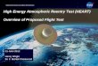 National Aeronautics and Space Administration 21 June 2012 Henry Wright Dr. F. McNeil Cheatwood High Energy Atmospheric Reentry Test (HEART) Overview of