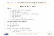 EE 261 – Introduction to Logic Circuits Module #5 Page 1 EE 261 – Introduction to Logic Circuits Module #5 - VHDL Topics A.Hardware Description Languages