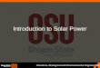 Chemical, Biological and Environmental Engineering Introduction to Solar Power