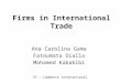 Firms in International Trade Ana Carolina Gama Fatoumata Diallo Mohamed Kabakibi TD – Commerce International