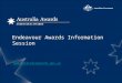 Endeavour Awards Information Session 