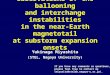 Observations of the ballooning and interchange instabilities in the near-Earth magnetotail at substorm expansion onsets Yukinaga Miyashita (STEL, Nagoya