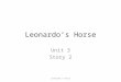 Leonardo’s Horse Unit 3 Story 2 Leonardo's Horse