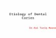 Etiology of Dental Caries Dr.Rai Tariq Masood. Early Theories Worm Theory Humour Theory Parasitic Theory Vital Theory Chemical Theory Chemo-parasitic
