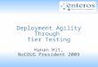 Deployment Agility Through Tier Testing Hanan Hit, NoCOUG President 2009