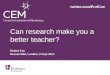 Can research make you a better teacher? Robert Coe ResearchEd, London, 6 Sept 2014 twitter.com/ProfCoe