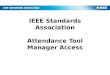 IEEE Standards Association Attendance Tool Manager Access