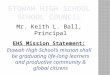 Mr. Keith L. Ball, Principal EHS Mission Statement: Etowah High School’s mission shall be graduating life-long learners and productive community & global