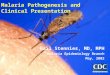 Malaria Pathogenesis and Clinical Presentation Gail Stennies, MD, MPH Malaria Epidemiology Branch May, 2002