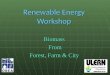 Renewable Energy Workshop BiomassFrom Forest, Farm & City