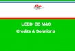 LEED ® EB M&O Credits & Solutions City Wide Emerald Choice