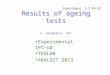 Results of ageing tests C. Garabatos, GSI Experimental set-up TEDLAR ARALDIT 2013 Copenhagen, 2-3.09.02
