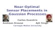 Near-Optimal Sensor Placements in Gaussian Processes Carlos Guestrin Andreas KrauseAjit Singh Carnegie Mellon University