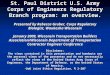 St. Paul District U.S. Army Corps of Engineers Regulatory Branch program: an overview. Presented by Rebecca Gruber, Corps Regulatory Biologist, Waukesha