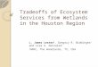 Tradeoffs of Ecosystem Services from Wetlands in the Houston Region L. James Lester 1, Gregory R. Biddinger 1 and Lisa A. Gonzalez 1 1 HARC, The Woodlands,